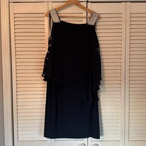 Brand new, navy cocktail dress